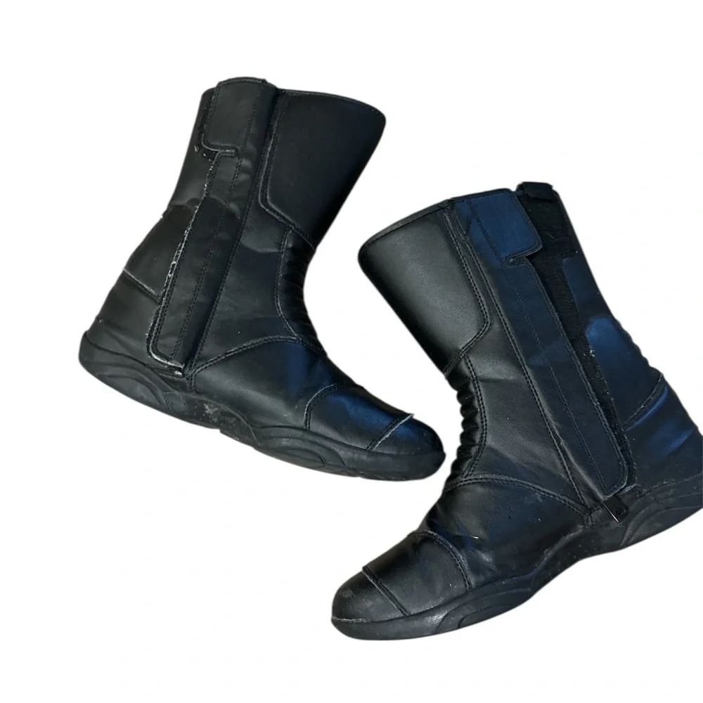 BILT Motorcycle Men’s Black Armored Leather Boots Sz 10